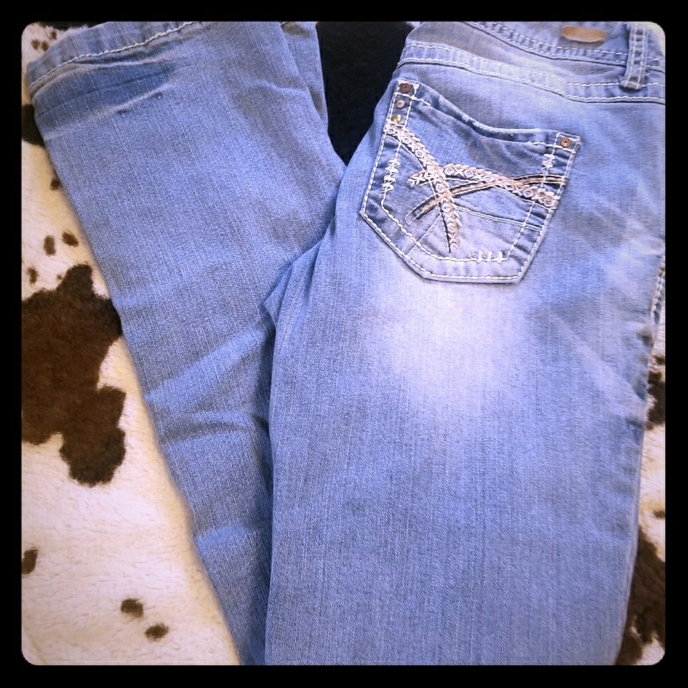 Skinny kick boot jeans.